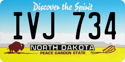 ND license plate IVJ734