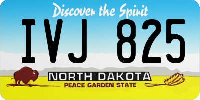 ND license plate IVJ825