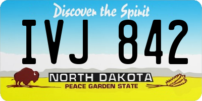 ND license plate IVJ842