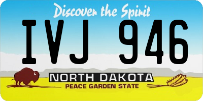 ND license plate IVJ946