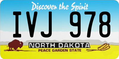 ND license plate IVJ978