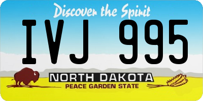 ND license plate IVJ995