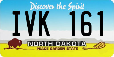 ND license plate IVK161