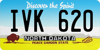 ND license plate IVK620