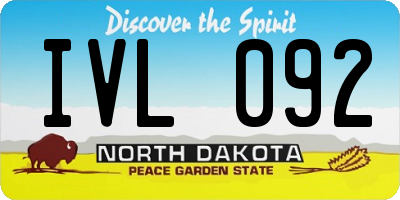 ND license plate IVL092