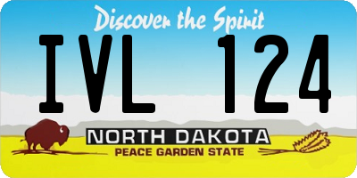 ND license plate IVL124