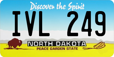 ND license plate IVL249
