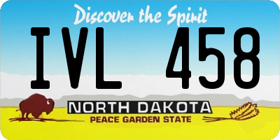 ND license plate IVL458