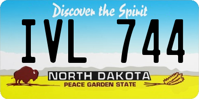 ND license plate IVL744