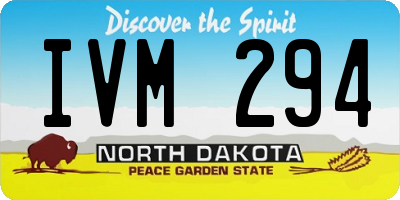 ND license plate IVM294