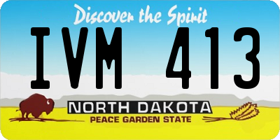 ND license plate IVM413