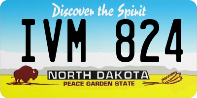 ND license plate IVM824