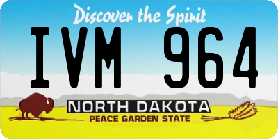 ND license plate IVM964