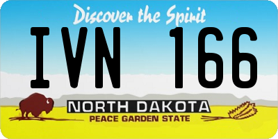 ND license plate IVN166