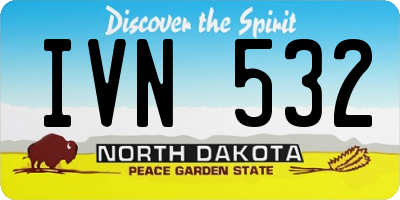 ND license plate IVN532
