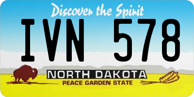 ND license plate IVN578