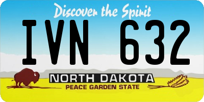 ND license plate IVN632