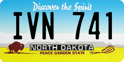 ND license plate IVN741