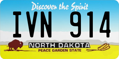 ND license plate IVN914
