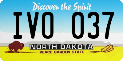 ND license plate IVO037