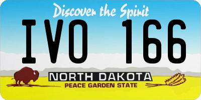 ND license plate IVO166