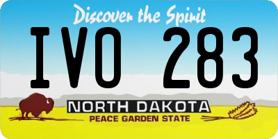 ND license plate IVO283