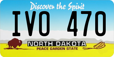 ND license plate IVO470
