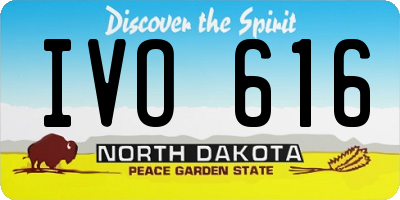 ND license plate IVO616