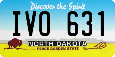 ND license plate IVO631