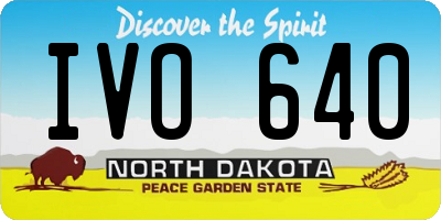 ND license plate IVO640