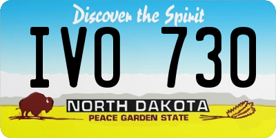 ND license plate IVO730