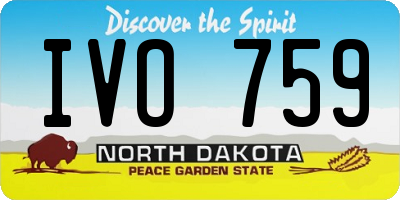 ND license plate IVO759