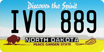 ND license plate IVO889