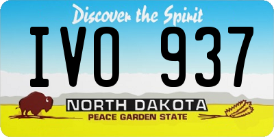 ND license plate IVO937