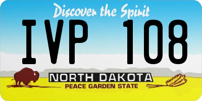 ND license plate IVP108