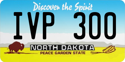 ND license plate IVP300