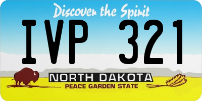 ND license plate IVP321