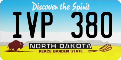 ND license plate IVP380