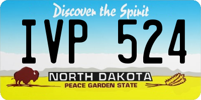 ND license plate IVP524