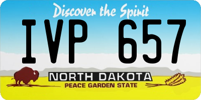 ND license plate IVP657
