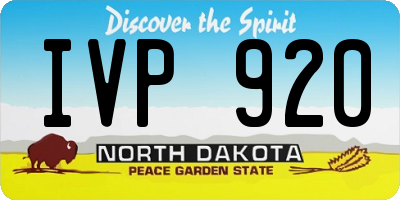 ND license plate IVP920