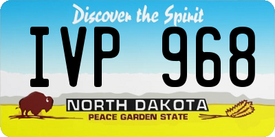 ND license plate IVP968