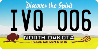 ND license plate IVQ006