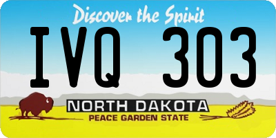 ND license plate IVQ303