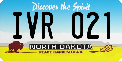 ND license plate IVR021
