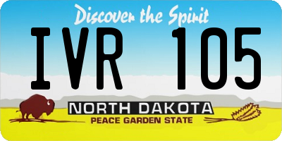 ND license plate IVR105