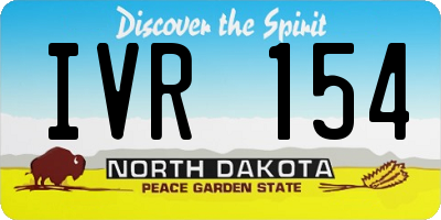 ND license plate IVR154