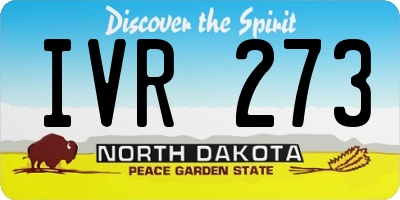 ND license plate IVR273