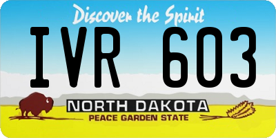 ND license plate IVR603