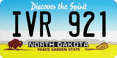 ND license plate IVR921